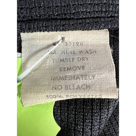 Vintage Womens Jacket Coat Black Button Up Collar Textured Long Sleeve L - Picture 12 of 12